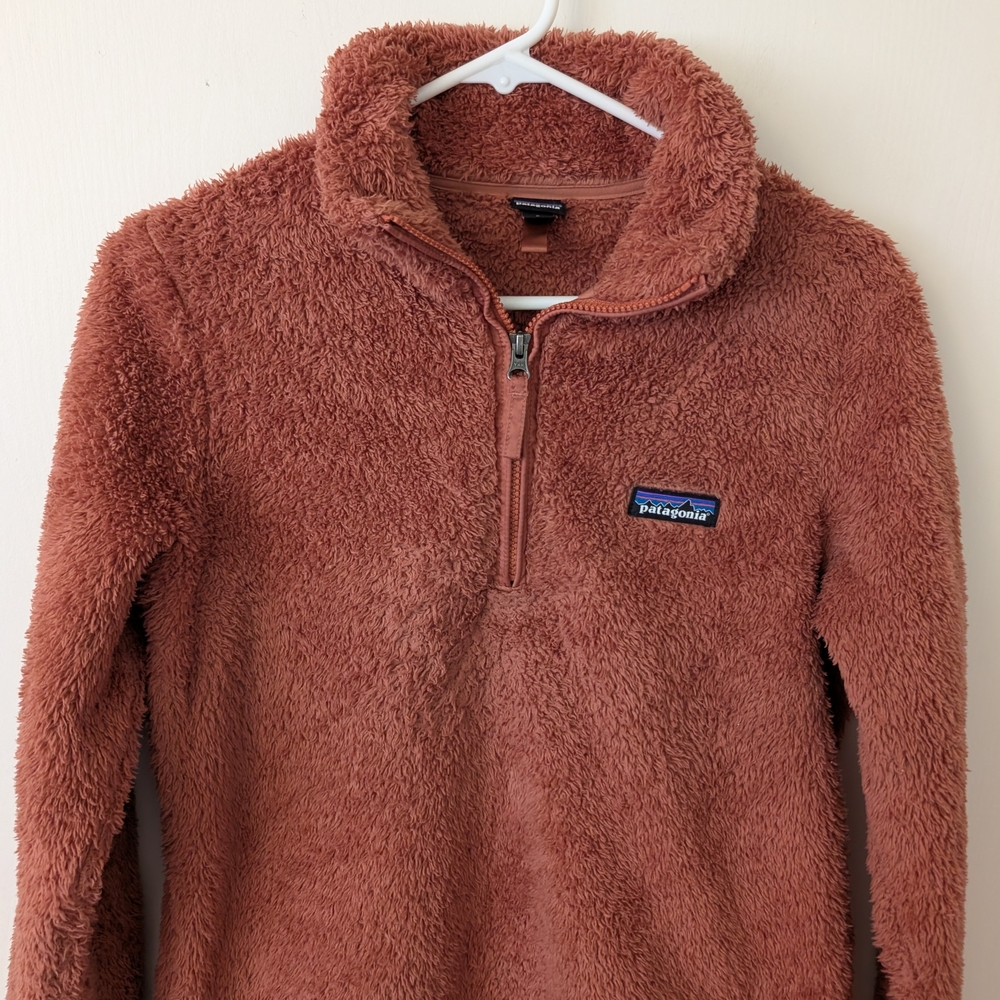 Patagonia Womens Small Quarter Zip Pullover Orange Outdoors Preppy Cozy Casual - Picture 3 of 7